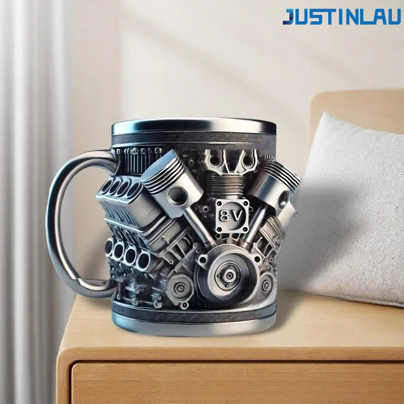 JUSTINLAU 240/350ML 304 Stainless Steel Resin  Coffee Cup Hot Water Mug Tea Cup for Outdoors Eco-Friendly  in Stock Beer Mug