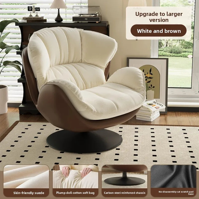 Upgraded and enlarged lazy sofa, 360 ° rotating single sofa, living room leisure sofa, thickened soft pack lazy sofa chair