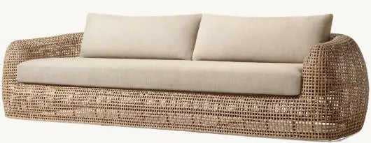 Customized Modern Aluminum Outdoor Rattan Sofa Set Garden Dining Furniture for Living Room Hotel Villa