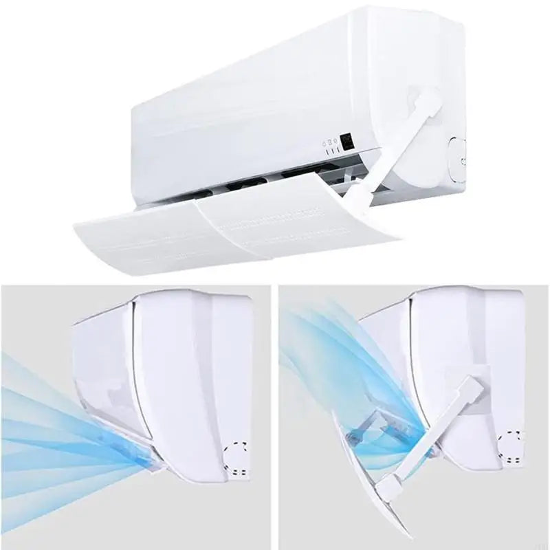 J1HF Adjustable AirflowsDeflector Panel Wall Mounted Aircon Draft Shield OutletBaffle