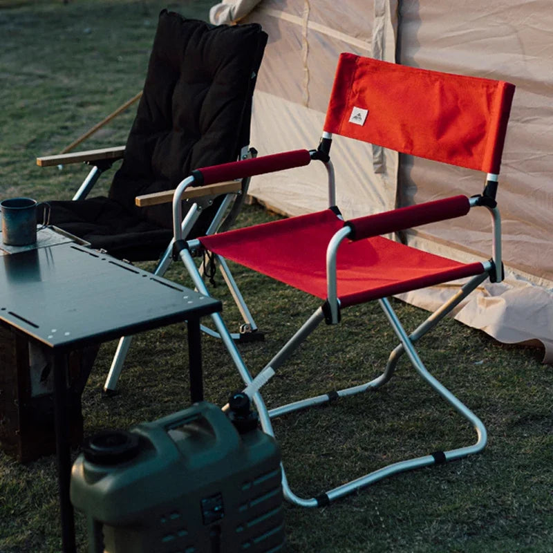 Outdoor folding chair portable ultra-light beach picnic aluminum alloy camping director space saving