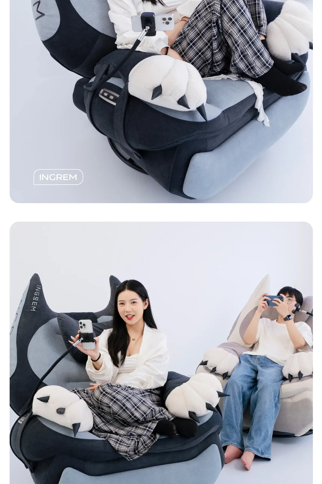 Home function Smart memory cotton Electric fat cat sofa Lazy single chair Rocking chair