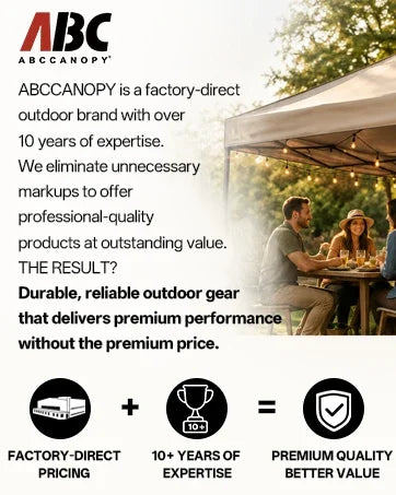 ABCCANOPY Gazebos for Patios 10x12 with Mosquito Netting, Khaki