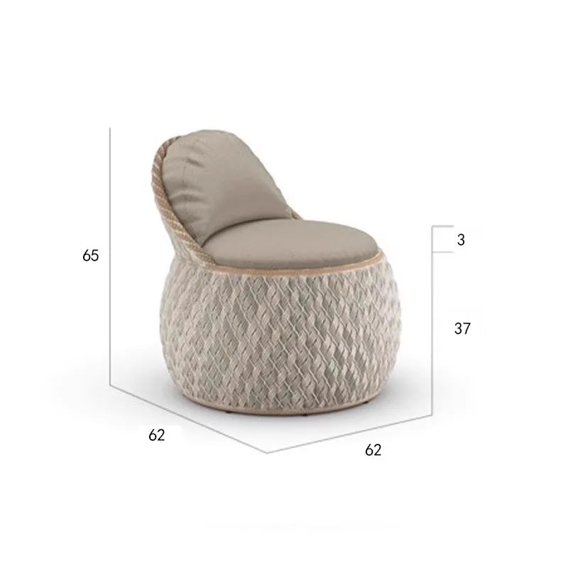 Outdoor rattan weaving leisure creative balcony small furniture outdoor courtyard garden tea table combination