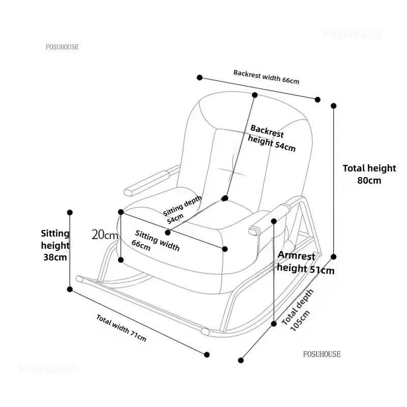 Corduroy Backrest Lazy Chair Multifunctional Comfortable Modern Creative Seating for Balcony Living Room Bedroom Apartment Small