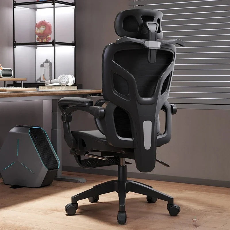 Ergonomic Mesh Office Chair Recliner Adjustable Lumbar Headrest Swivel Wheels Comfort Sitting Home Office Gaming Chair Silla