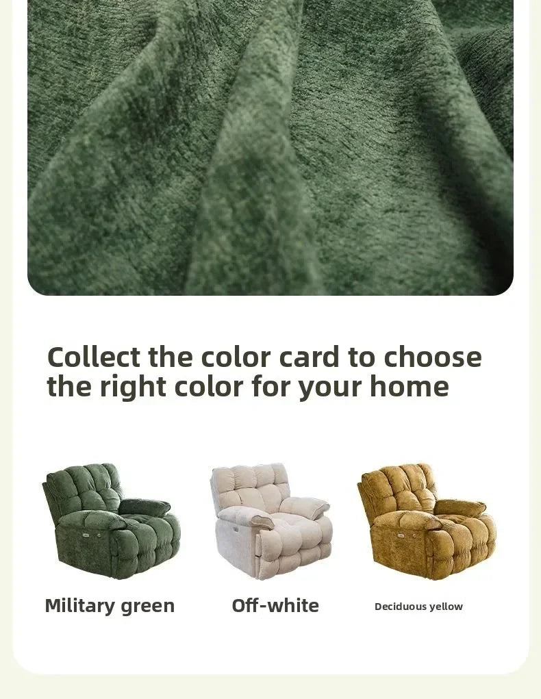Electric Recliner Chair First-Class Cloud Single Sofa Living Room Multifunctional Lazy Lounge Swivel Recliner Sitting Sleeping