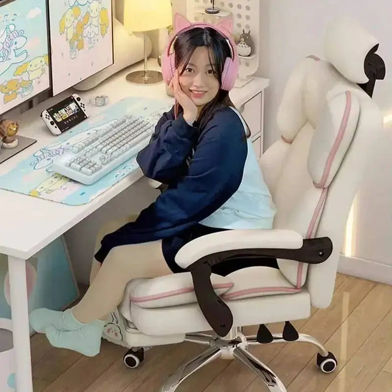 Computer Chair Work Advanced Office Desk Relaxation Armchair Pc Room Comfy Recliner Furniture chaise gaming Swivel Design Gamer