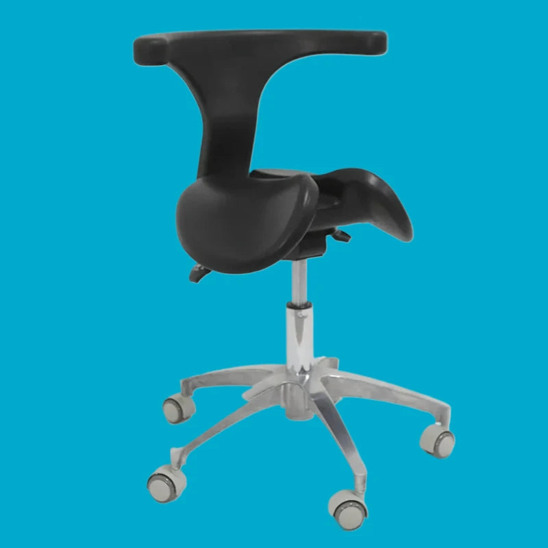 Dental Stool Adjustable Chair with Backrest Barber Salon Rolling Stool with Silent Casters Beauty Tattoo Stool Hydraulic Lift