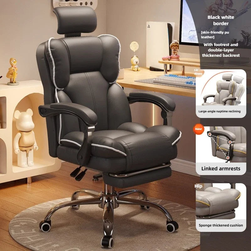 Home Comfort E-sports Chair Sedentary Study Computer Chair Office Sofa Seat Live Streaming Host Live Stream Swivel Chair