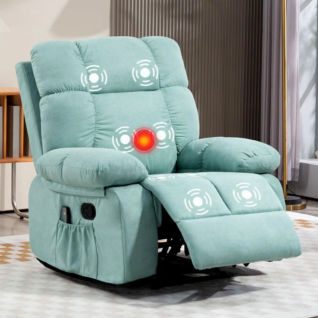 Recliner Chairs with Massage and Heat,Manual Recliner with Side Pockets, Reclining Chairs with Comfortable Arms and, Customized