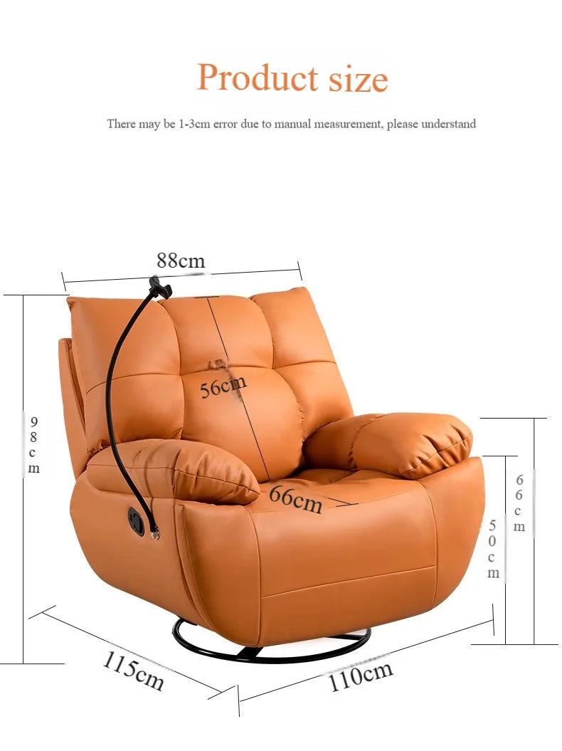 Modern Luxury  Living Room Swivel Electric Chairs Lounge Arm Rocking Sofa Single Reclinertufted Lazy Adults Furniture Designer