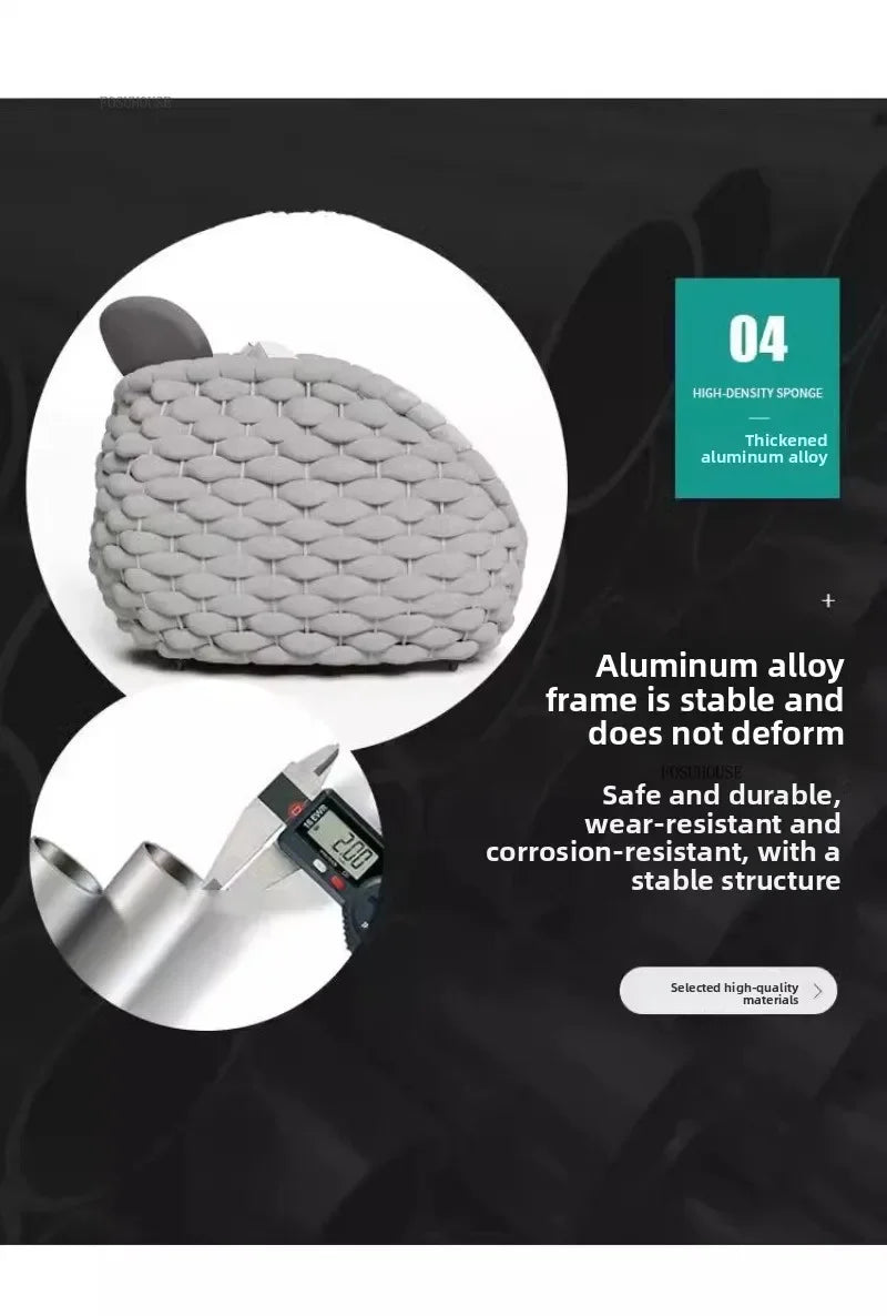 Aluminum Alloy Sofa Set Outdoor Modern Villa Courtyard Rope Weaving Garden Patio Furniture Weather Resistant Nordic Design