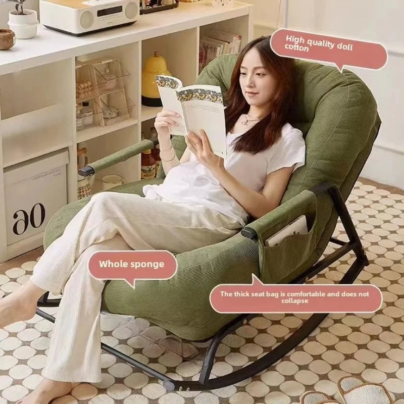 Modern Adult Single Lazy Sofa Reclining Chair Home Folding Leisure Chair Living Room Balcony Bedroom Hotel/Dining Metal