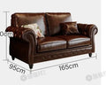 4-10 genuine leather sofa, living room 3-4 seater sectional, vintage oil wax leather brown straight sofa