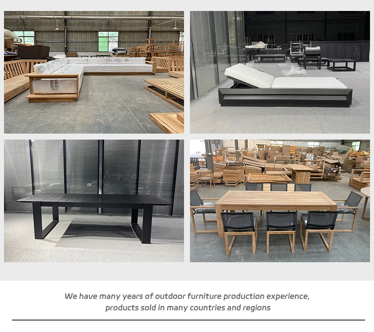 High-End Teak Solid Outdoor Furniture Direct Sales From Manufacturer For Garden Sofa Courtyard Park Hotel Leisure Villa