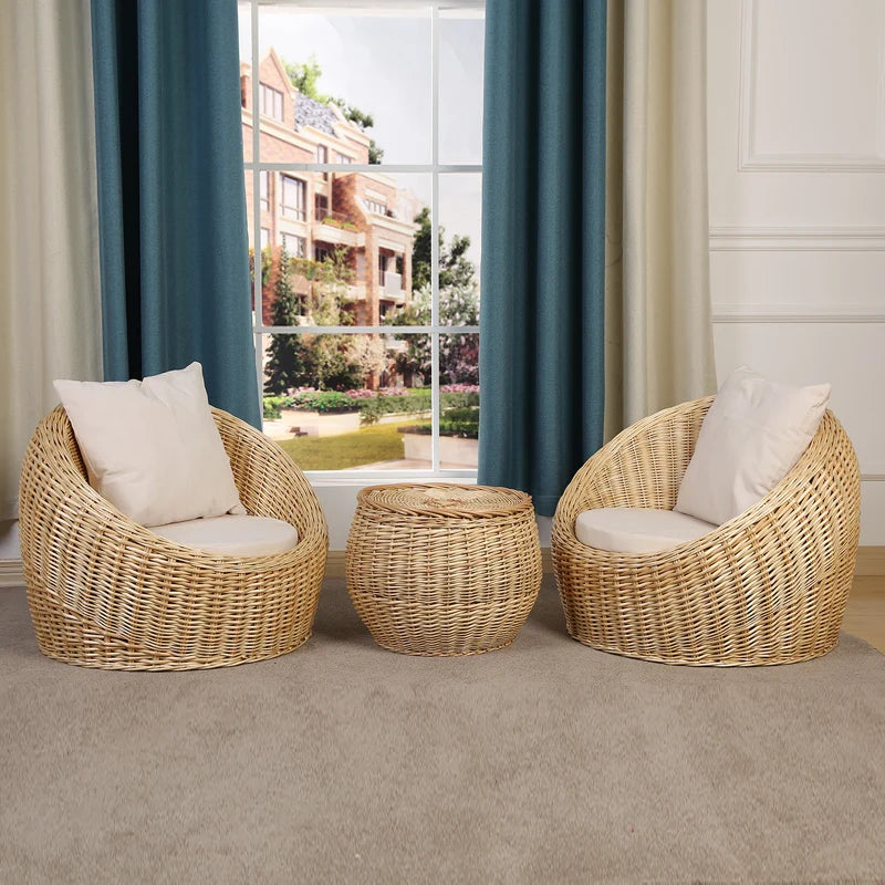 Liu Tianxia rattan weaving willow weaving creative casual sofa chair tatami balcony bedroom rattan chair single double triple