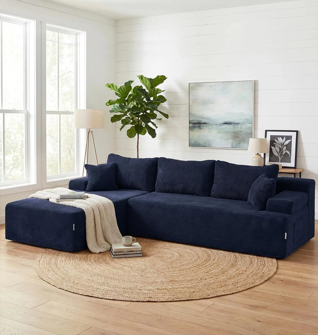 Modular Sectional Sofa Couches L-Shape Couch 3 Seat Modular Sofa Memory Foam Sectional Couches for Living Room,, Customized