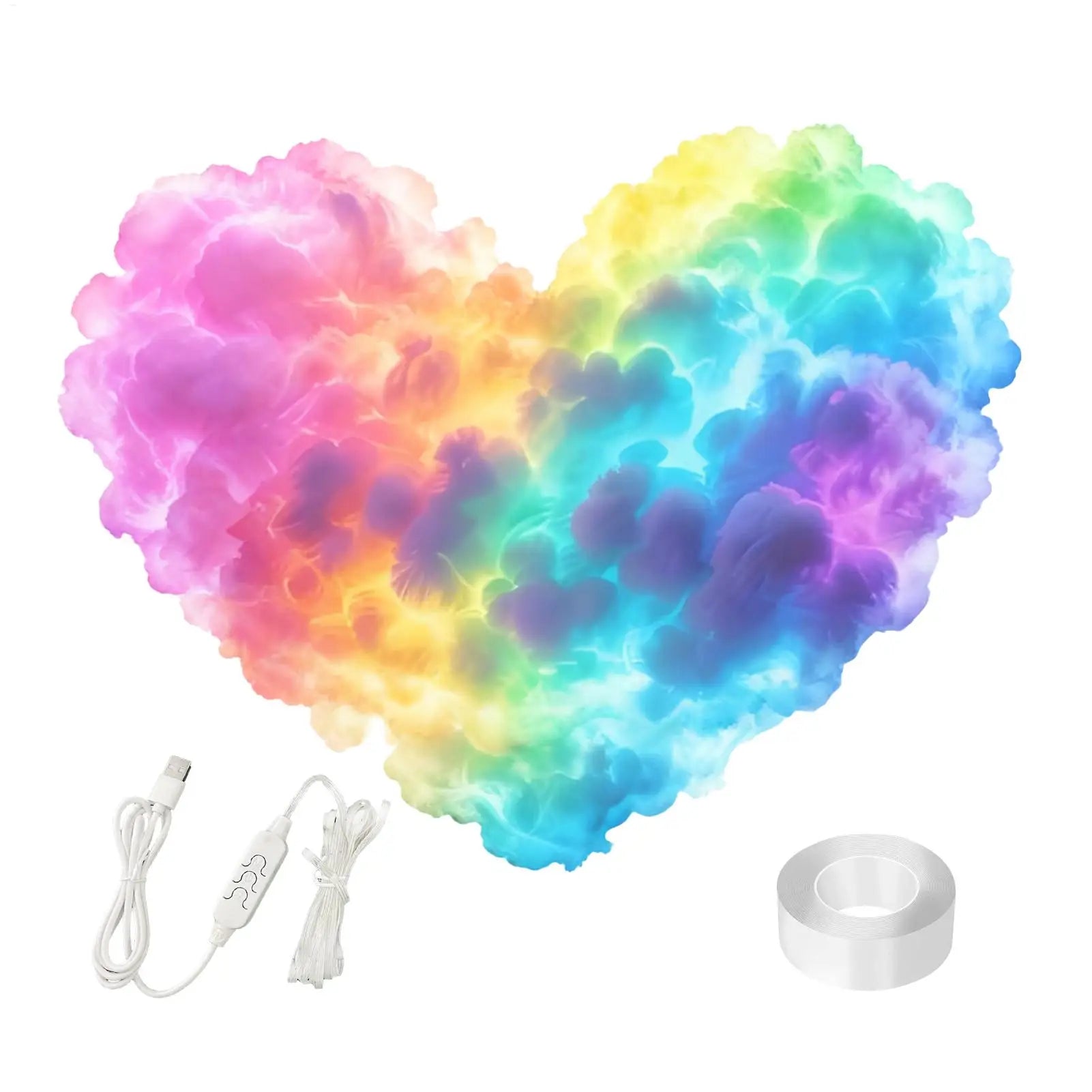 3D Thunder Cloud LED Light with Music - USB Powered Mood Lamp for Ceiling, Bedroom, Desk, Party, Festival & Photography Decor