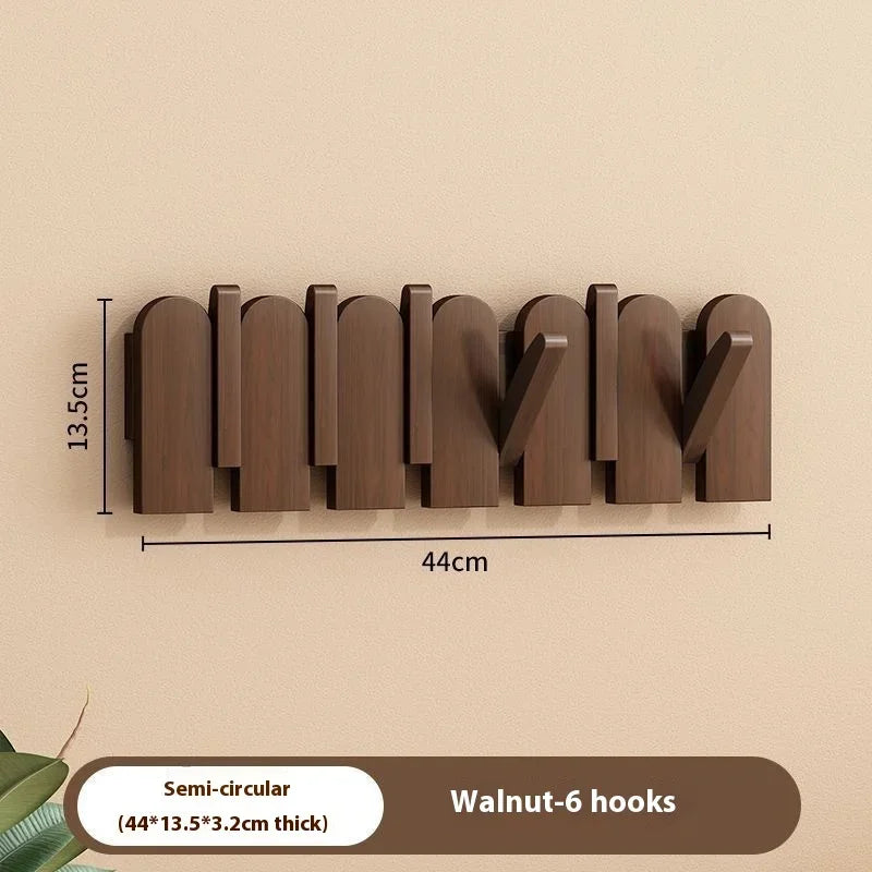 Wooden Piano Key Coat Hooks - Wall Mounted Entryway Hangers for Door & Foyer - Creative Wooden Wall Organizer for Keys & Clothes