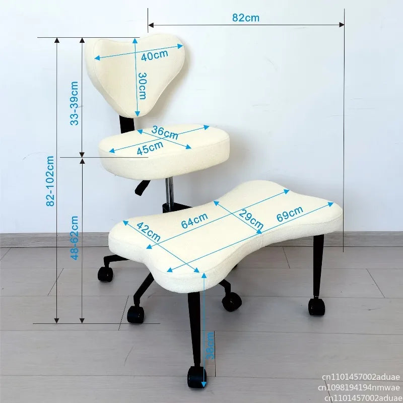 Cross-legged Chair Computer Desk Office Seat Sitting Not Sitting Easy Chair Dormitory Stool Squatting