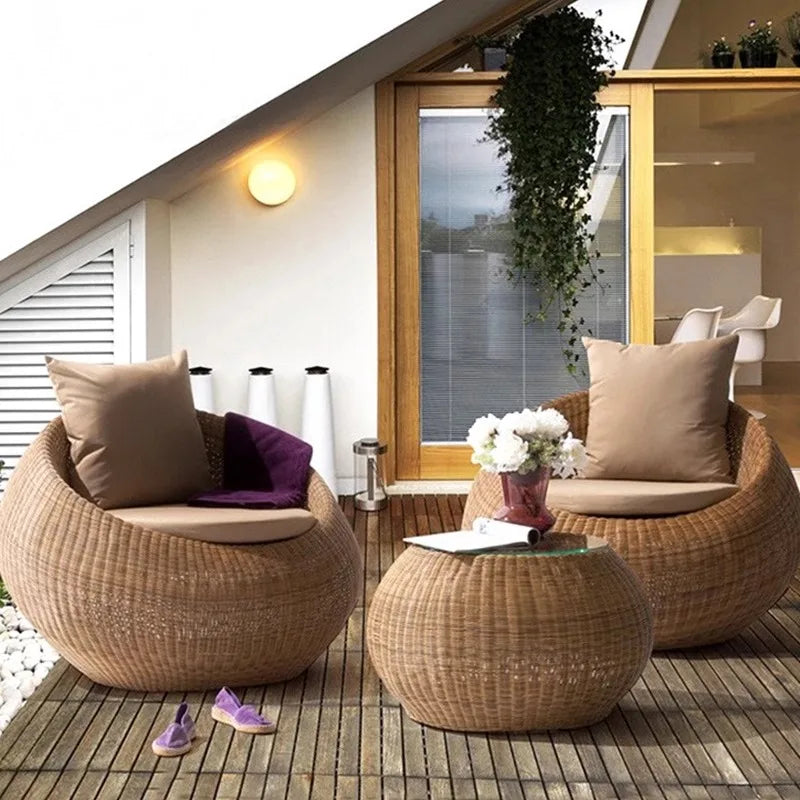 Modern outdoor rattan sofa set for garden patio furniture