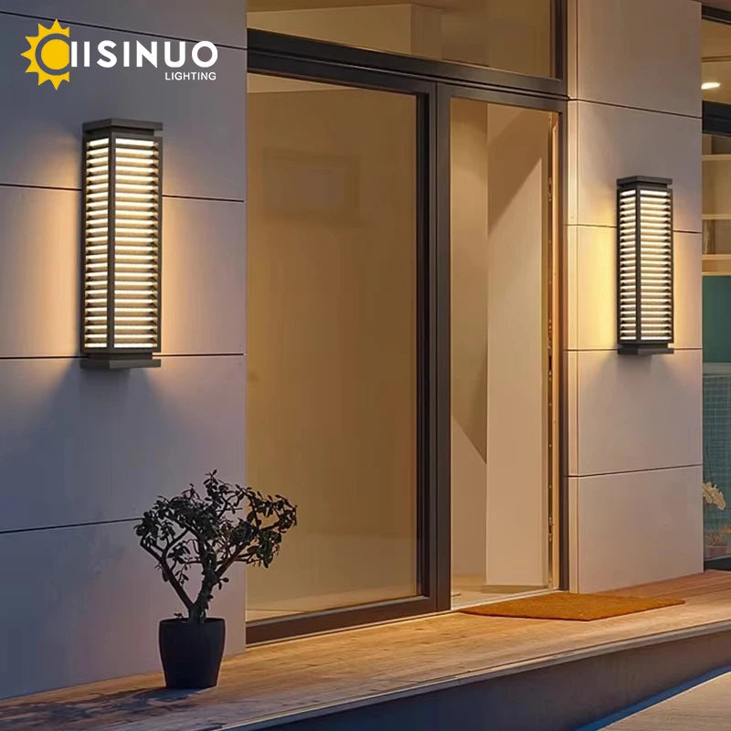 Outdoor Stainless Steel Wall Lights LED Cubical Black Lighting Fixture Waterproof Anti-Rust Sconces Luminaire for Garage Pathway