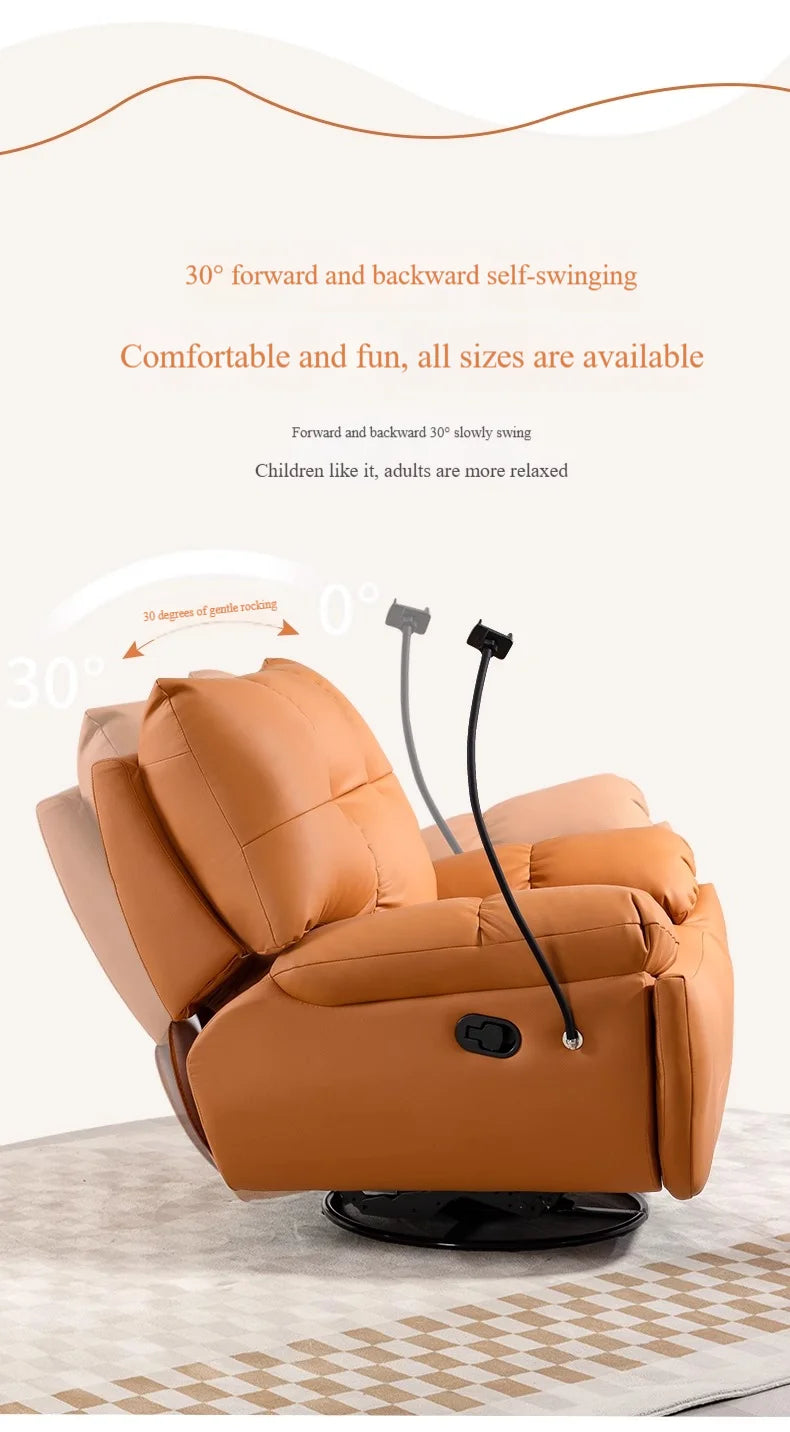 Modern Luxury  Living Room Swivel Electric Chairs Lounge Arm Rocking Sofa Single Reclinertufted Lazy Adults Furniture Designer