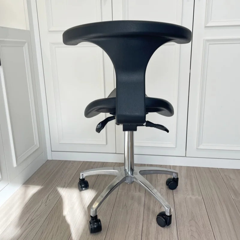 Multi Adjuster Ergonomic Swing Saddle Seat Multi Functional Back Posture Stool with Tilting Seat Saddle Chair For Dental Office