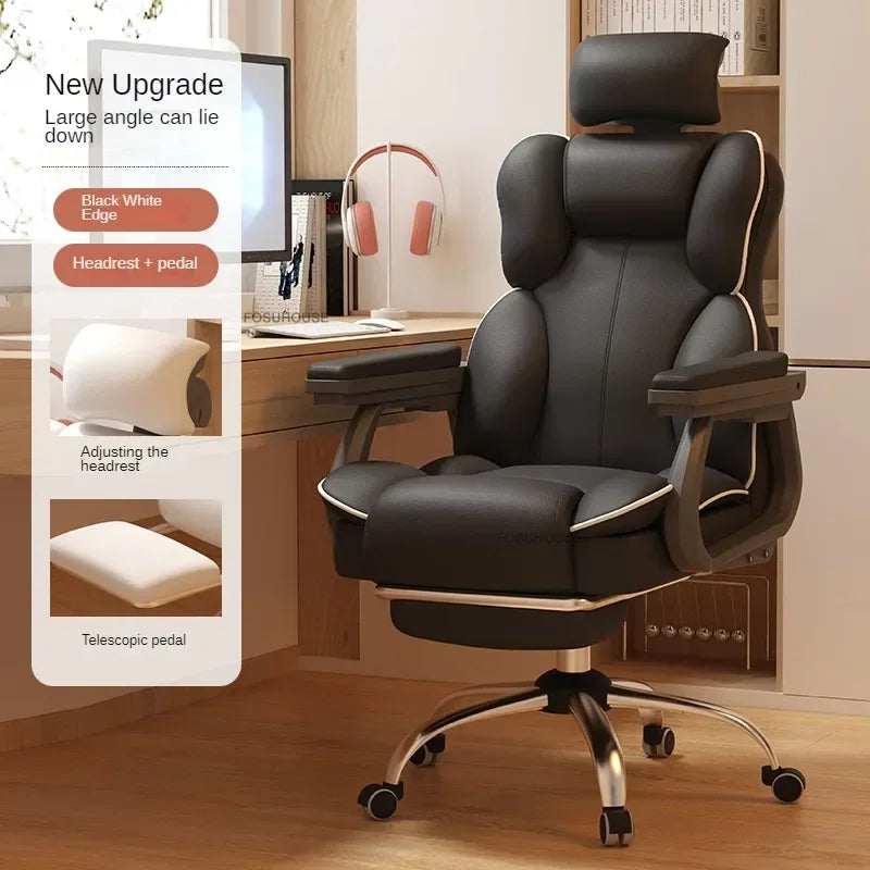 Ergonomic Office Chair Lifting Rotating Armchair Home Game Computer Chair European Backrest Comfort Seating