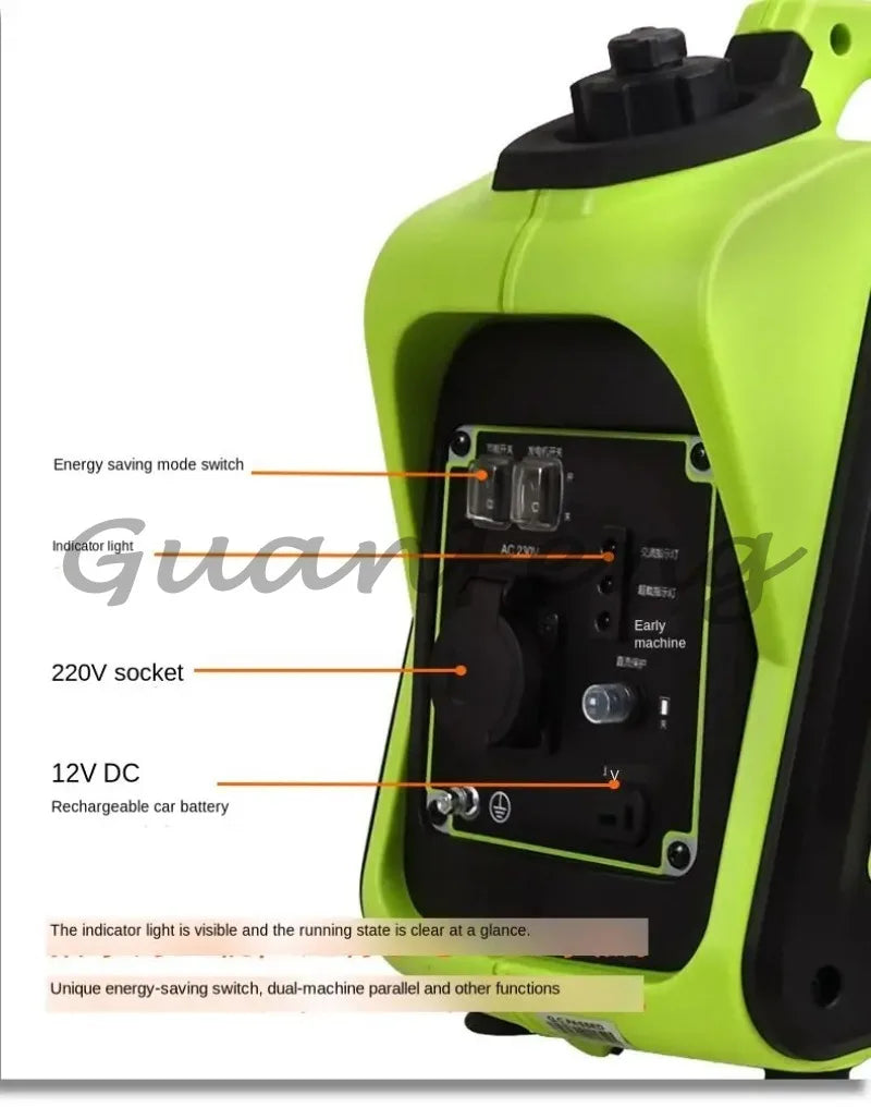 Small 1000w portable silent camping boating fishing external power inverter generator set