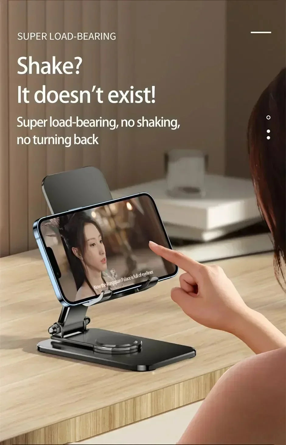 360° Rotation Metal Phone Holder Portable Foldable Desktop Tablet Stand For iPhone Samsung Xiaomi iPad Air Cellphone Bracket