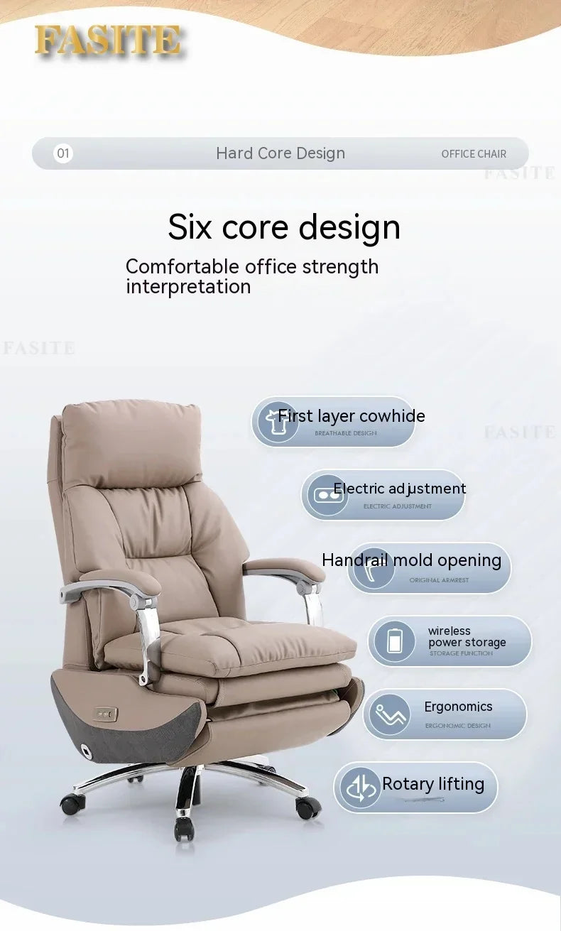 Practical Leather Executive Mobile Desk Chair Gaming Computer Ergonomic Office Chairs Reading