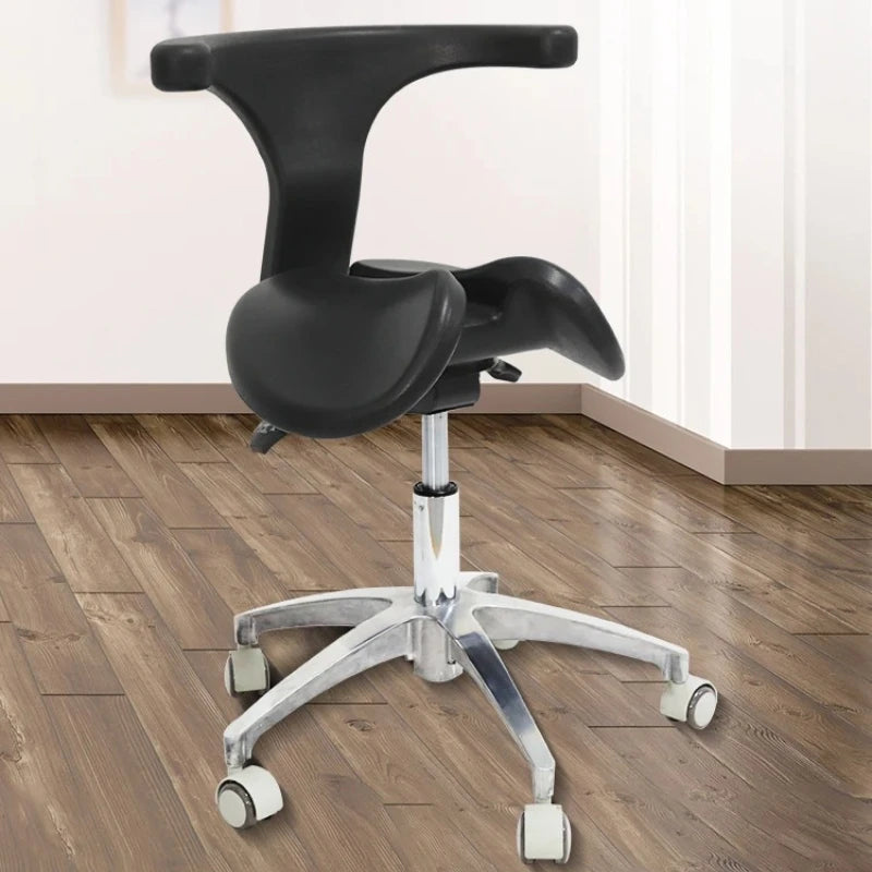 ‌Dental Saddle Stool - Adjustable  Chair with Silent Wheels, Ergonomic Salon & Clinic Seat for Spa/Doctor