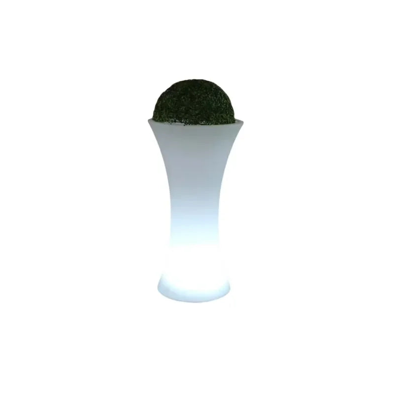 Glowing Light Outdoor Led Illuminated White Waterproof Flower Plant Pots Home Furniture Pot Changing Garden Led Flower
