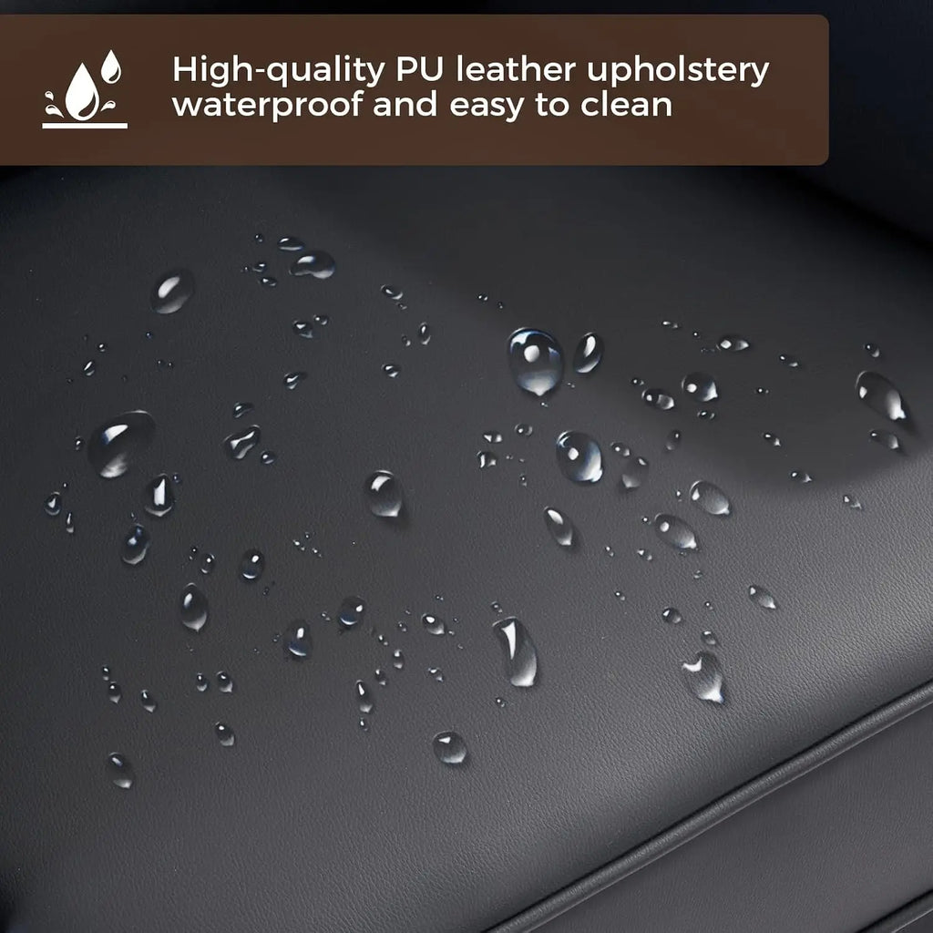 PU Leather Push Back Recliner Armchair with Lumbar Support Overstuffed Foam Wood Legs, Single Sofa for Living Room, Customized