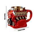 V8 Engine Shape  Insulation Water Mug Coffee Travel Mug Mechanical Cup Stainless Steel Engine Travel Mugs For Men Car Enthusiast
