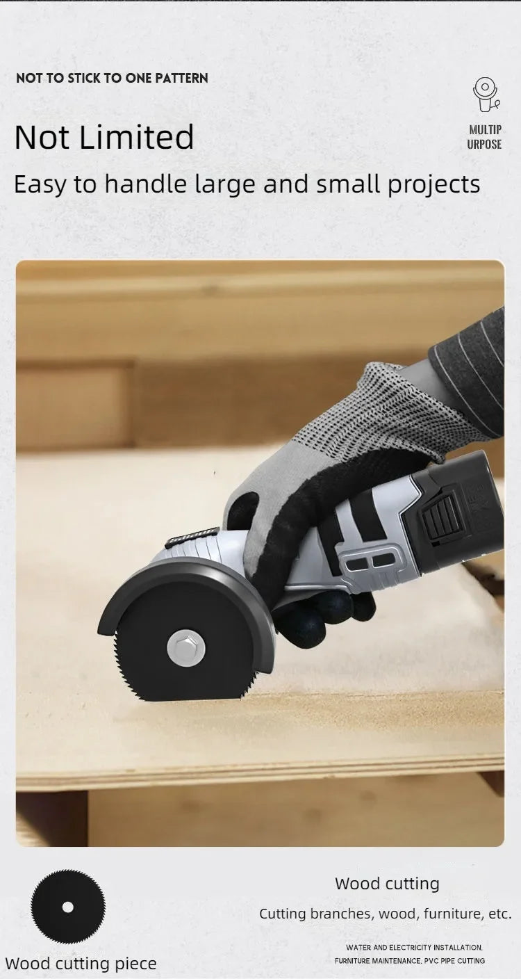 16.8V Cordless Electric Angle Grinder 9000r/min Lithium Battery Mini Polishing Grinding Machine Diamond Cutting Power Grinder