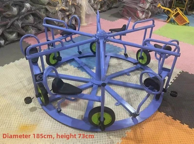 Children's track rotating car Kindergarten rotating car Bicycle Amusement park Multi-person car Special for preschool education