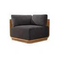 Nordic Outdoor Teak Sofa Set Solid Wood Waterproof Leisure Sofa and Coffee Table Combo for Villa Courtyard Homestay Patio