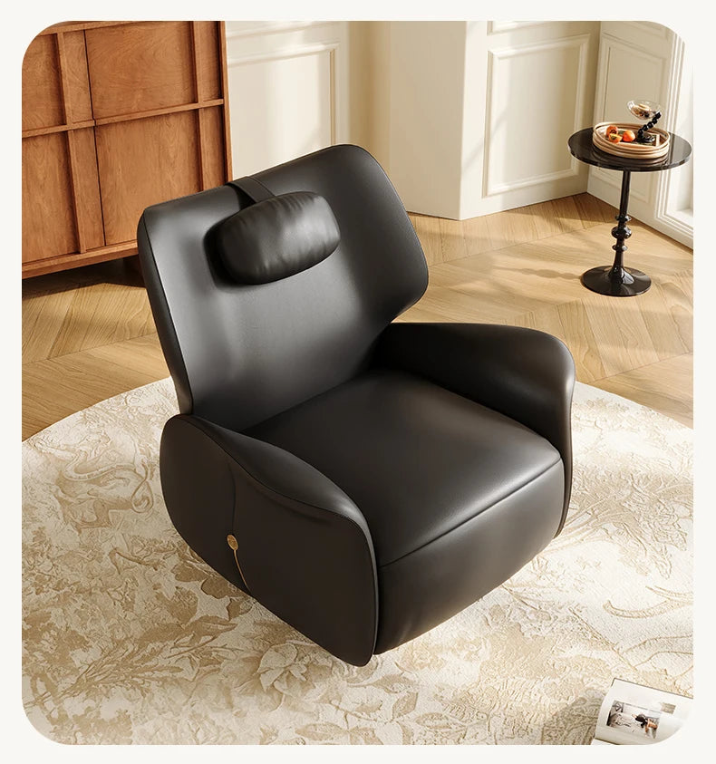 Modern Luxury Aesthetic Single Leather Sofa Lazy Recliner Couch Home Furniture Electric Italian Designer Sofa