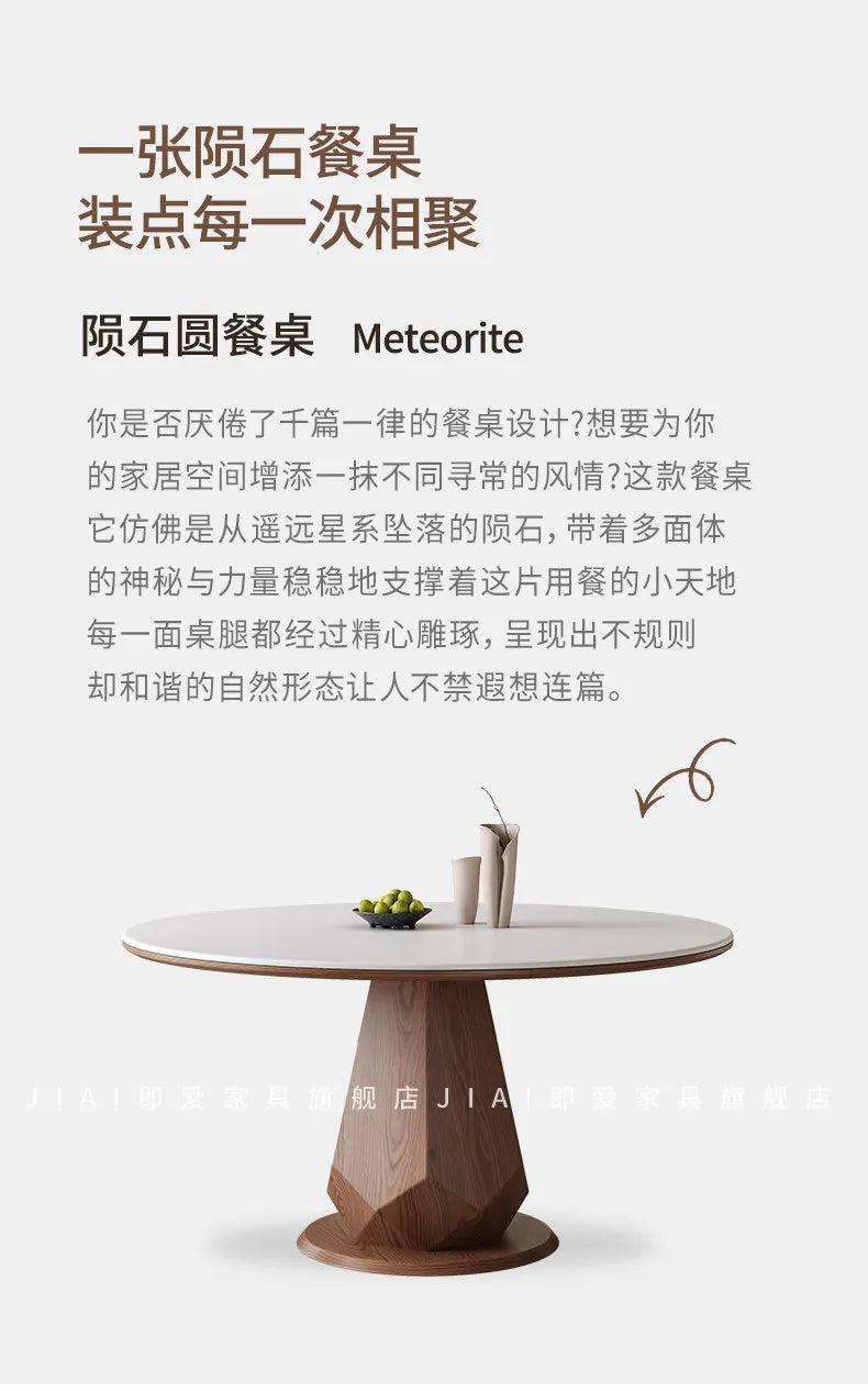 Extra Turntable Dining Table Together Friend Convenience Design Dining Table Modern Simple Home Furniture Mesa De Comedor XY40CZ