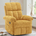 Manual Upholstered Swivel Rocker Recliner,Compact Small Space Reclining Chair For Adults, Custom