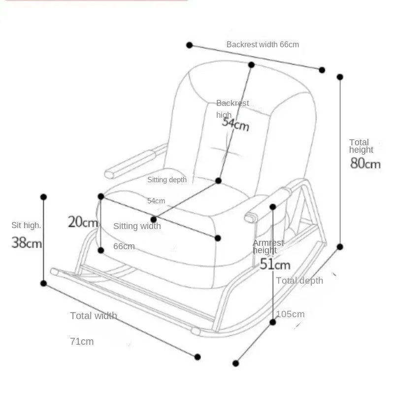 #Balcony Leisure Chair Light Luxury Single Rock Chair Sofa Bed Lounge Chair Adult Home
