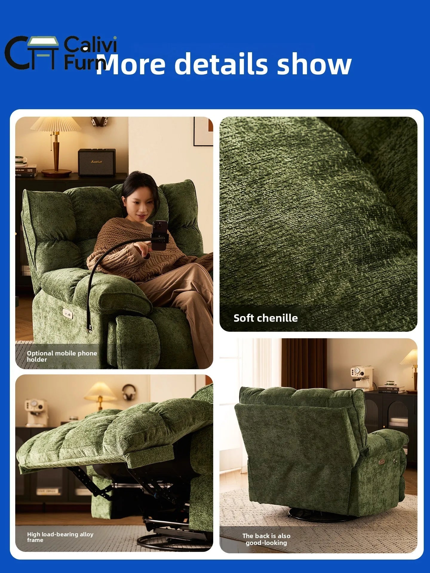 Space Multifunctional Single Sofa Living Room Leisure Cloud Lazy Sofa Sleeping and Reclining Electric Massage Rocking Chair