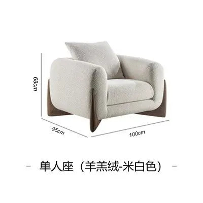Modern Minimalist Fabric Sofa Nordic Cream-Style Living Room Clothing Store Office Sofa Leisure Designed Office Furniture FYSS