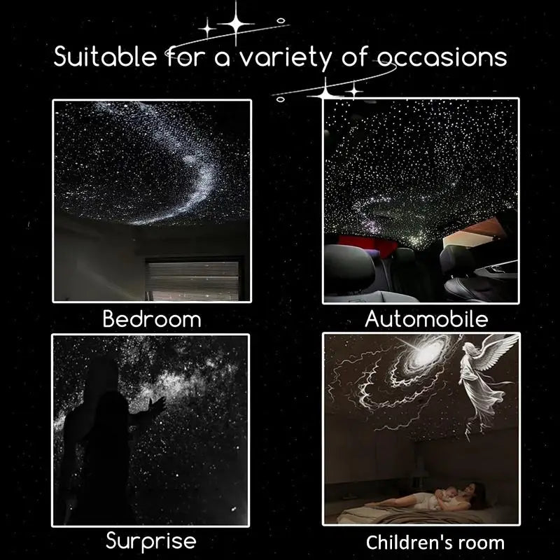 30 Projection Slides 2-in-1 Mini USB Galaxy Star Projector Night Light – Starry Sky Ambient Lamp for Bedroom Sleep & Decoration