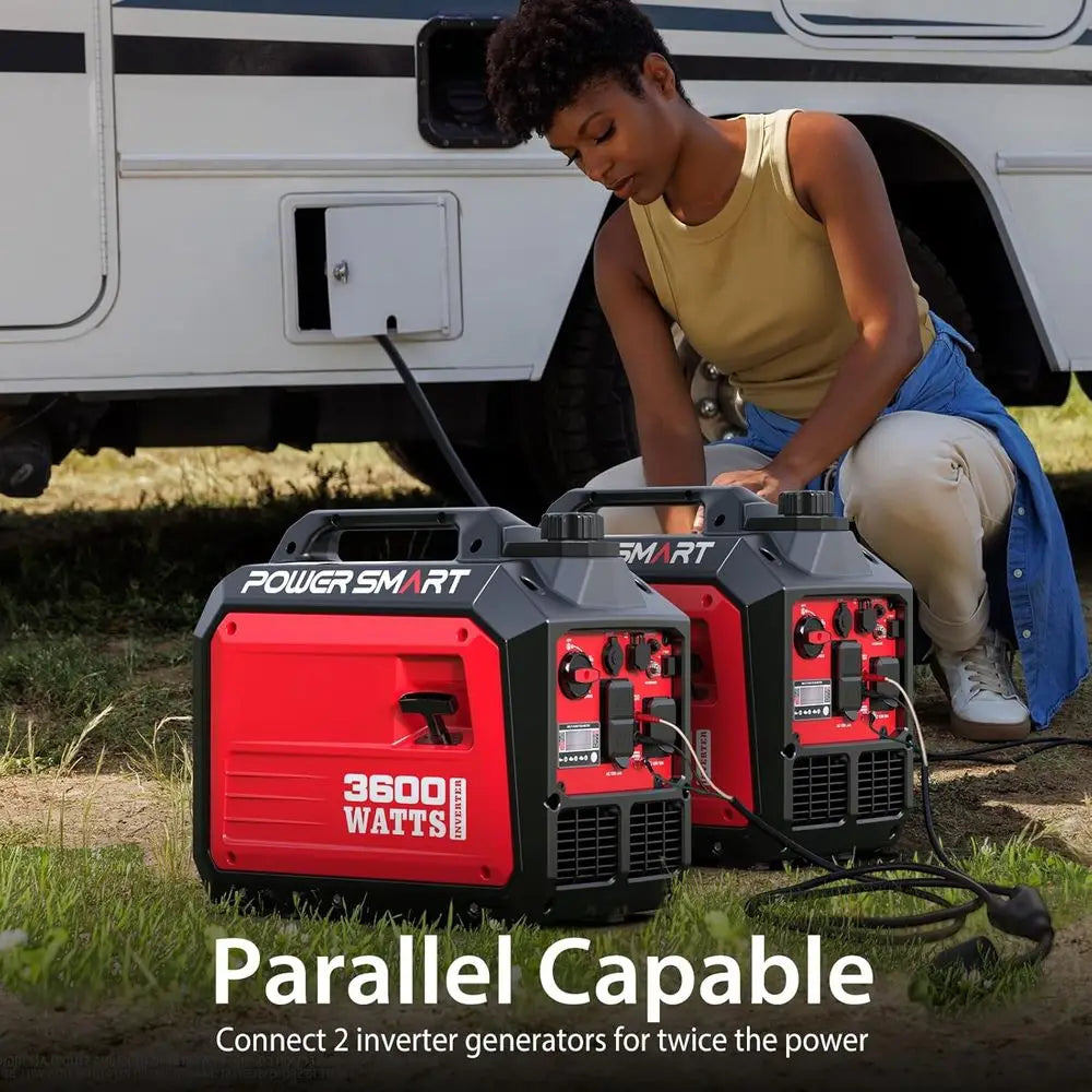 3600W Portable Inverter Generator with Quiet Tech for Camping, RV, and Home