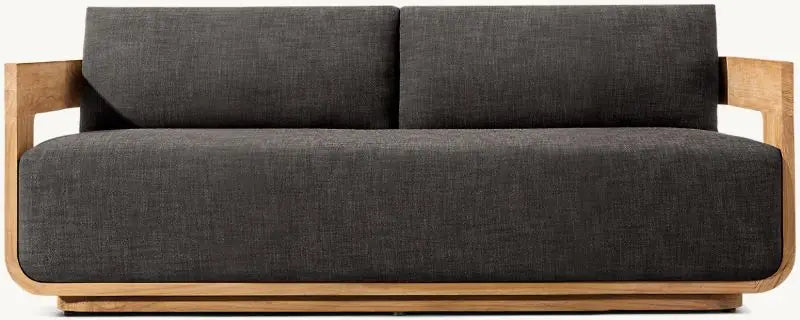 Modern design teak outdoor garden furniture durable extra thick cushion garden sofa