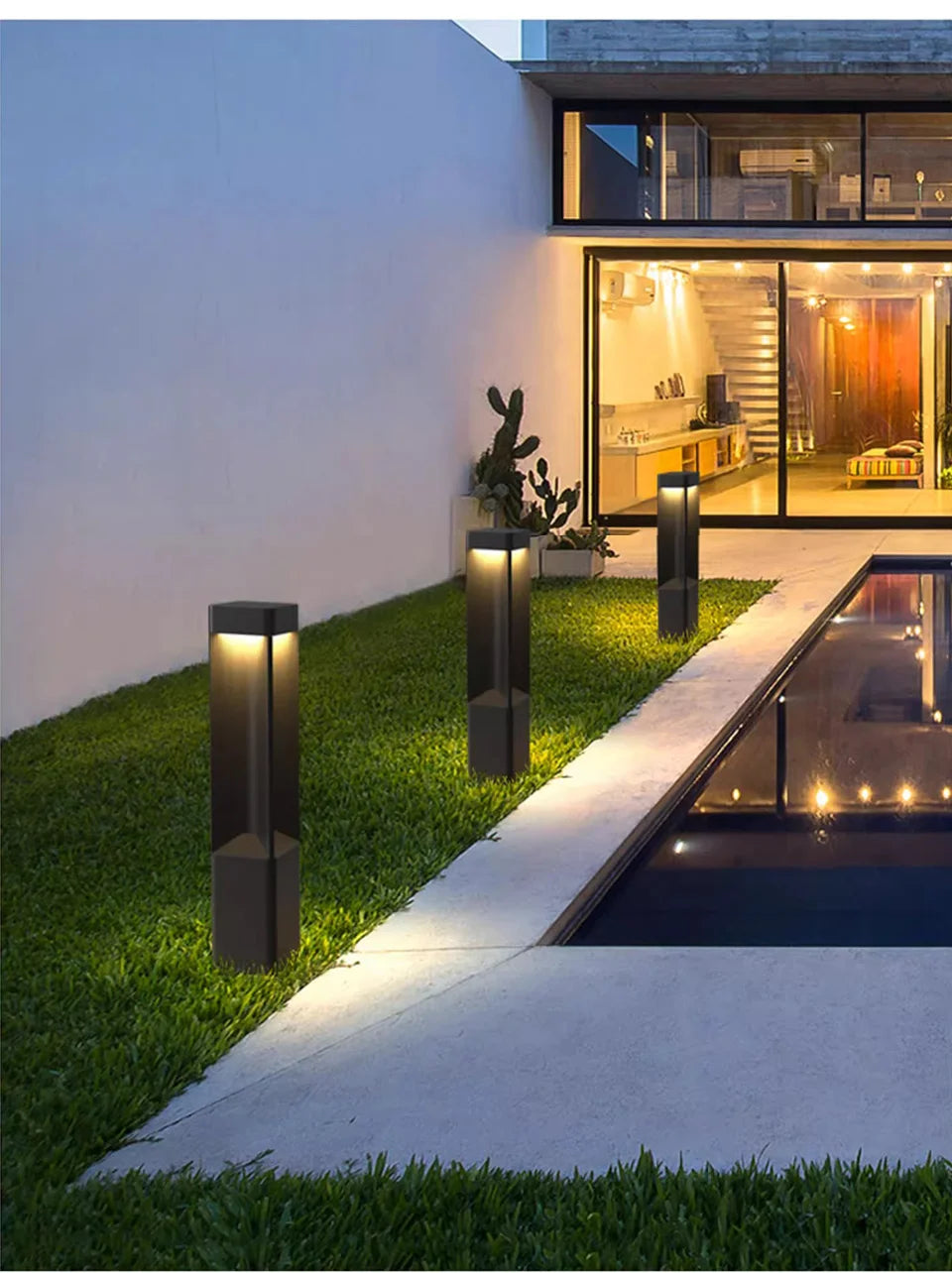 LED Lawn Lights Modern Waterproof Outdoor Garden Lamp Stainless steel Landscape Lighting for Yard Pathway Patio Villa Park Decor